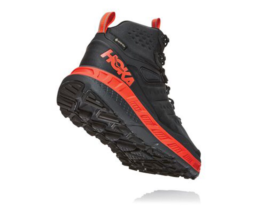 Botas De Montaña Hoka One One Hombre - Stinson Mid Gore-Tex - Negras - GFV805692